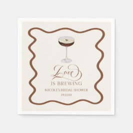 Love Is Brewing Expresso Martini Bruiloftsfeest Servet