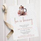 Love is Brewing Floral Coffee Press Vrijgezellenfe Kaart