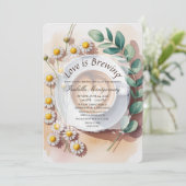 Love Is Brewing Florale Espresso Bruidsfeest Kaart (Staand voorkant)