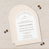 Love Is Brewing Gingham Coffee Couples Shower  Kaart