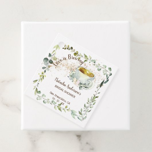 Love is Brewing Herbal Tea Vrijgezellenfeest Bedankjes Labels (In situ)