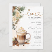 Love Is Brewing! Het moderne koffie Vrijgezellenfe Kaart (Voorkant)