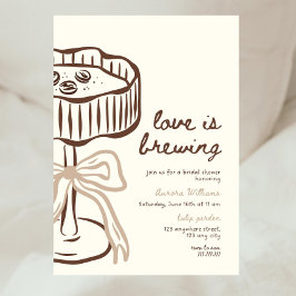 Love Is Brewing Invitation, Love Is Brewing Bridal Kaart