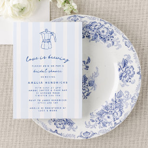 Love is Brewing Italian Press Doodle Vrijgezellenf Kaart