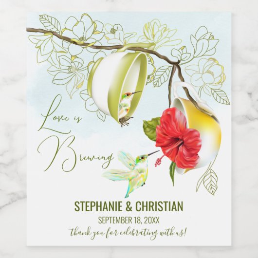 Love Is Brewing Kolibrie Wijn Etiket (Enkel label)