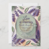Love Is Brewing Lavendel Bruidsdouche Kaart (Voorkant)