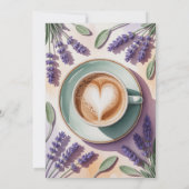 Love Is Brewing Lavendel Bruidsdouche Kaart (Achterkant)