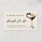 Love is Brewing Martini Bridal Shower Recipe Informatiekaartje (Voorkant)