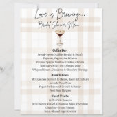 Love is Brewing Menu (Voorkant)