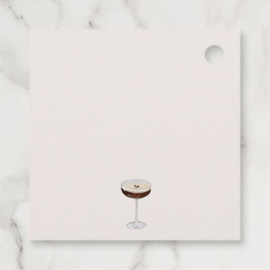 Love Is Brewing Moderne Bruiloftsdouche Bedankjes Labels (Achterkant)