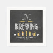 Love is Brewing Napkin Servet (Voorkant)