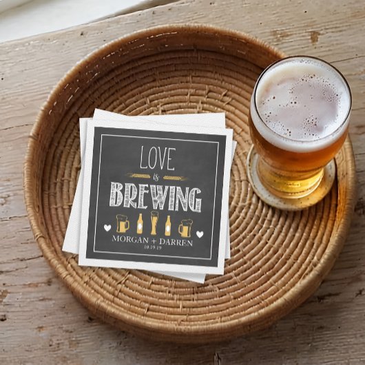 Love is Brewing Napkin Servet