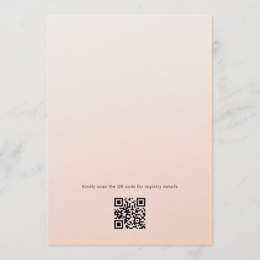 Love is Brewing QR Code Bridal Shower Kaart (Achterkant)