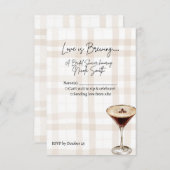Love is Brewing Response Card RSVP Kaartje (Voorkant / Achterkant)