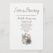 Love Is Brewing Rustic Espresso Bridal Shower Kaart (Voorkant)