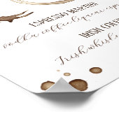 Love Is Brewing! Signature-Drinken met koffiethema Poster (Hoek)