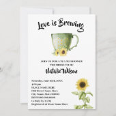 Love is Brewing Sunflower Tea Vrijgezellenfeest In Kaart (Voorkant)
