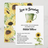 Love is Brewing Sunflower Tea Vrijgezellenfeest In Kaart (Voorkant / Achterkant)