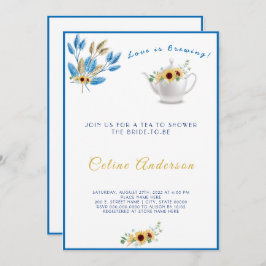 Love is Brewing Tea Invitation Vrijgezellenfeest Kaart