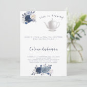 Love is Brewing Tea Invitation Vrijgezellenfeest Kaart (Staand voorkant)