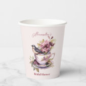 Love is Brewing Tea Party Vrijgezellenfeest Papieren Bekers (Voorkant)