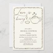 Love is Brewing Tea Vrijgezellenfeest Kaart (Voorkant)