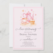 Love is Brewing Tea Vrijgezellenfeest Kaart (Voorkant)