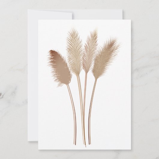 Love is Brewing Tea Vrijgezellenfeest Pampas Grass Kaart (Achterkant)