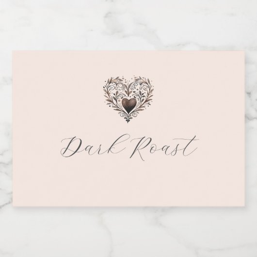 Love is Brewing Voedseletiketten Voedselcontainer Etiket (Enkel label)