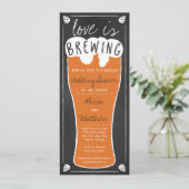 Love is Brewing Wedding Shower Invitation Kaart (Staand voorkant)