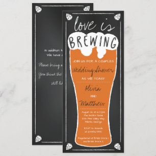 Love is Brewing Wedding Shower Invitation Kaart