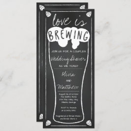 Love is Brewing Wedding Shower Invitation Kaart