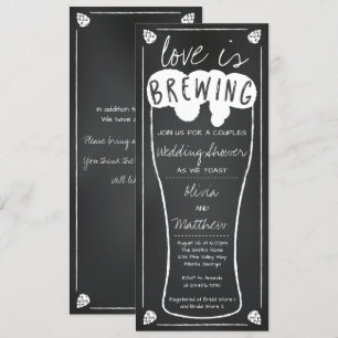 Love is Brewing Wedding Shower Invitation Kaart