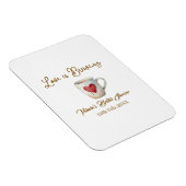 Love is Brewing white coffee mug heart bridal show Magneet (Rechterzijde)