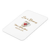 Love is Brewing white coffee mug heart bridal show Magneet (Linkerzijde)