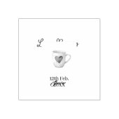 Love is Brewing white coffee mug heart bridal show Rubberstempel (Afrduk)