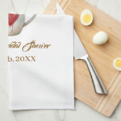 Love is Brewing white coffee mug heart bridal show Theedoek (Quarter Fold)