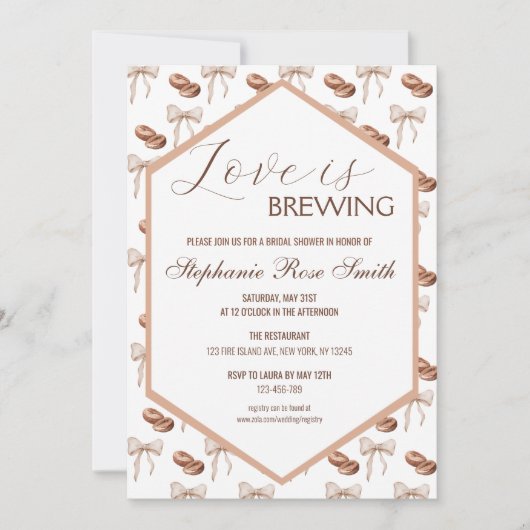 Love is Brouwerij Bridal Shower Invitation Feestdagenkaart (Voorkant)