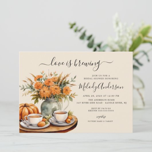 Love is Brouwerij Bridal Shower Invitation Kaart (Staand voorkant)