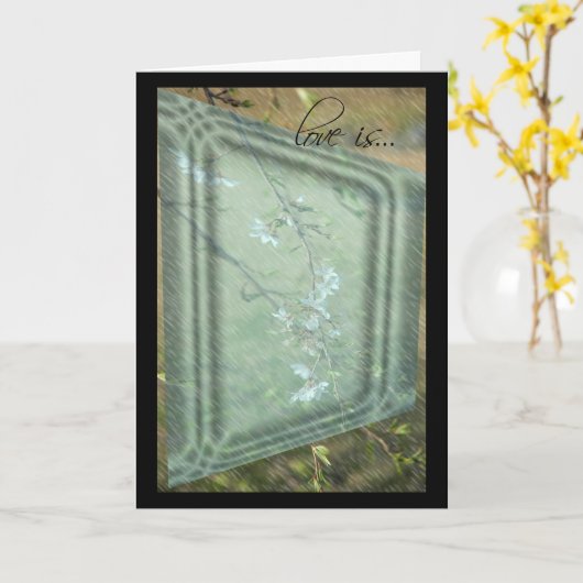 Love is~ Cherry Blossom Jubileum Kaart (Gele Bloem)