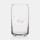 Love Is Cherry Sweet Bridal Shower Blikvorm Glas (Achterkant)