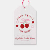 Love Is Cherry Sweet Bridal Shower Cadeaulabel (Voorkant)