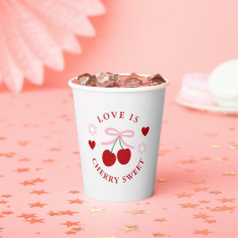 Love Is Cherry Sweet Bridal Shower Papieren Bekers