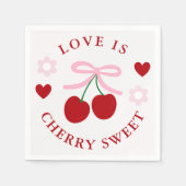 Love Is Cherry Sweet Bridal Shower Servet (Voorkant)