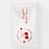 Love Is Cherry Sweet Bridal Shower Spandoek (Verticaal)