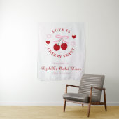 Love Is Cherry Sweet Bridal Shower Wandkleed (In situ)