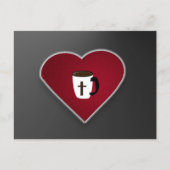 Love is Christ and Coffee : Postcard by J.H.T. Briefkaart (Voorkant)