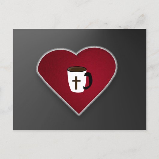 Love is Christ and Coffee : Postcard by J.H.T. Briefkaart (Voorkant)