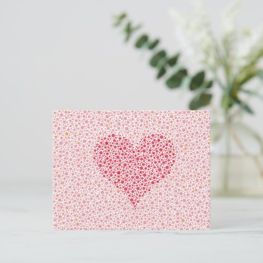 Love is Color Blind Heart Silhouette Briefkaart (Staand voorkant)