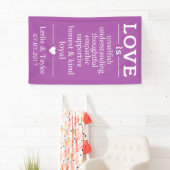 Love is ... custom names, date & color banner (Insitu)